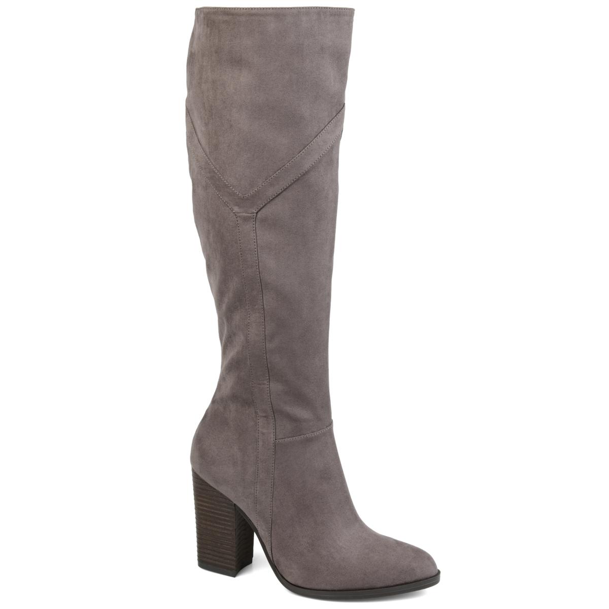 Womens gray clearance wide calf boots