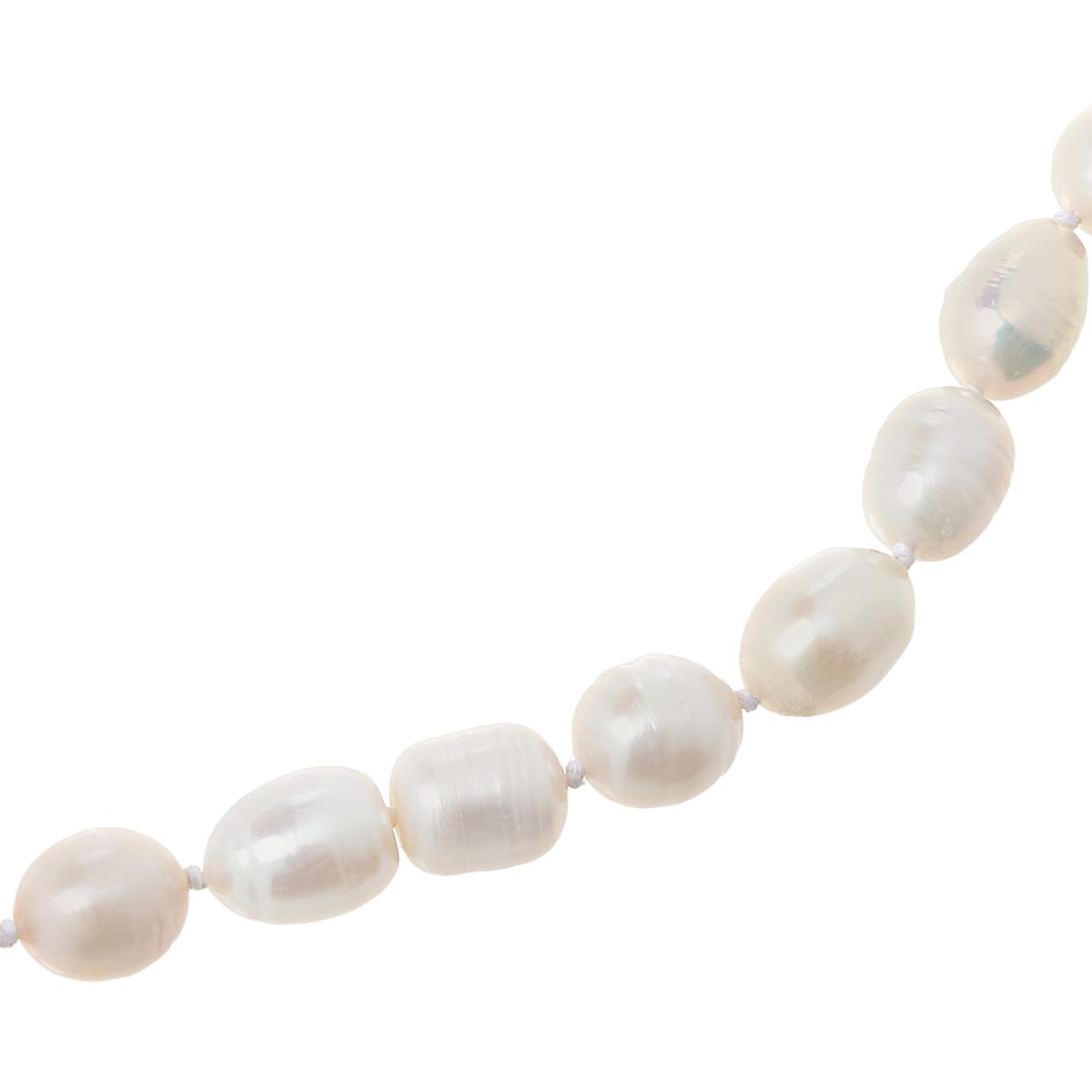  Sterling Silver White Freshwater Cultured A Quality Pearl  Necklace (8.5-9mm), 18: Pearl Strands: Clothing, Shoes & Jewelry