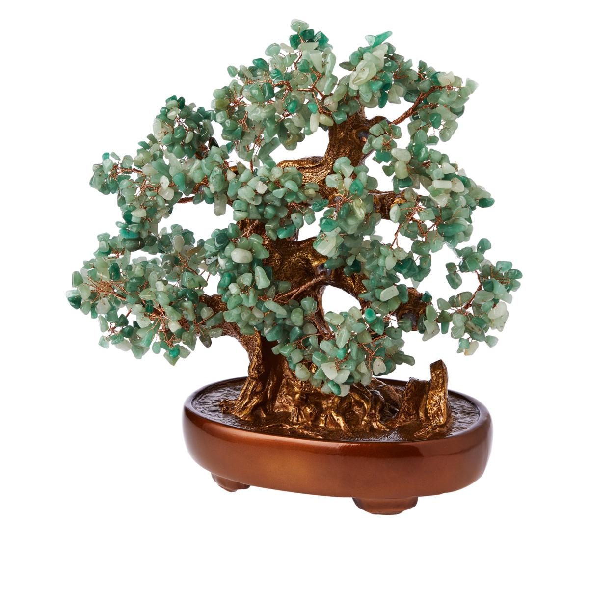 KALIFANO 8.25 Gemstone Bonsai Tree of Life Sculpture - Pink