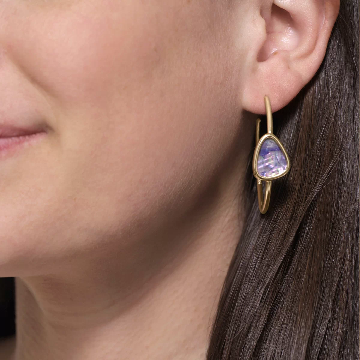 Kendra Scott Margot Gemstone Hoop Earrings - 22602779 | HSN