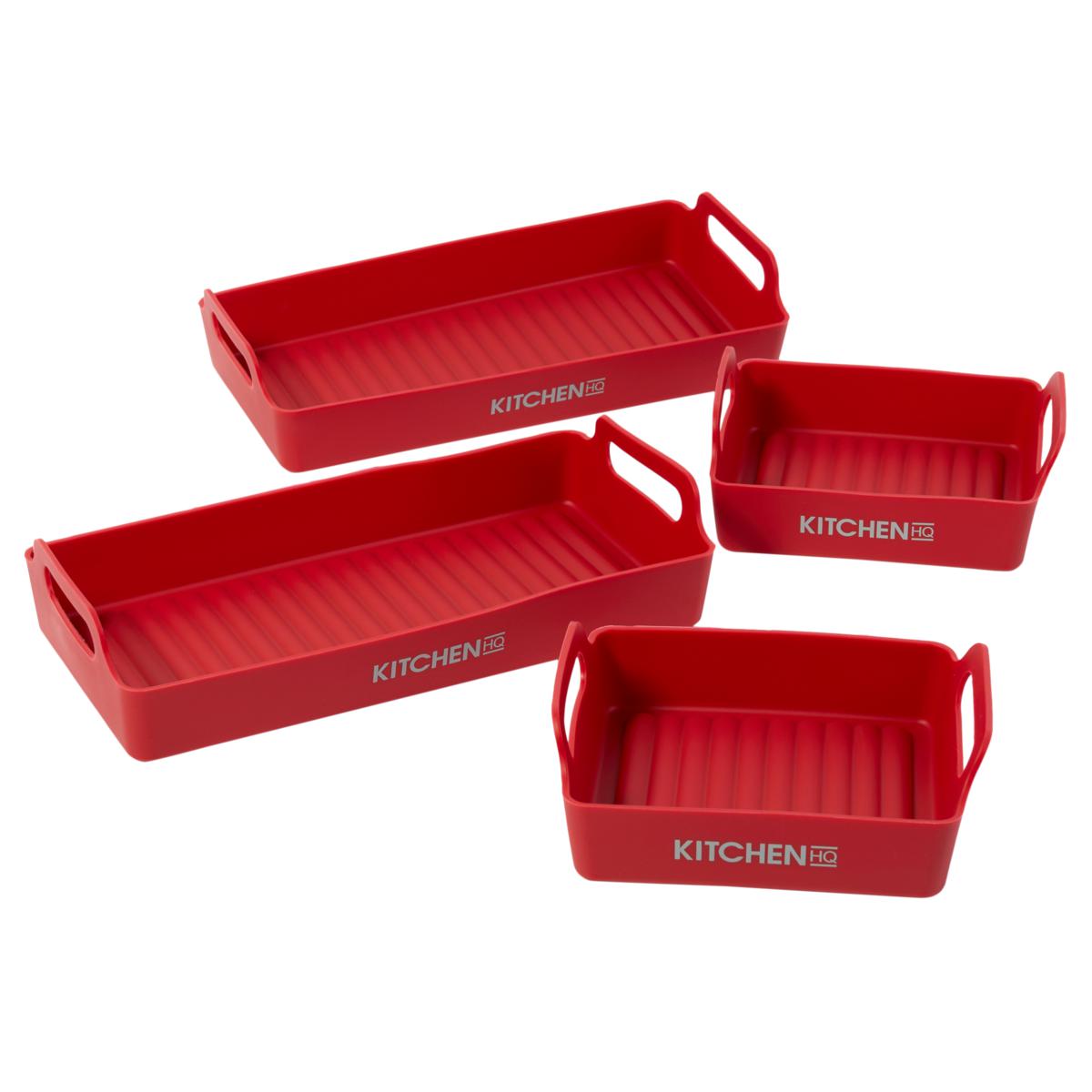 Kitchen HQ 4piece Silicone Sheet Pan Divider Inserts with Handles