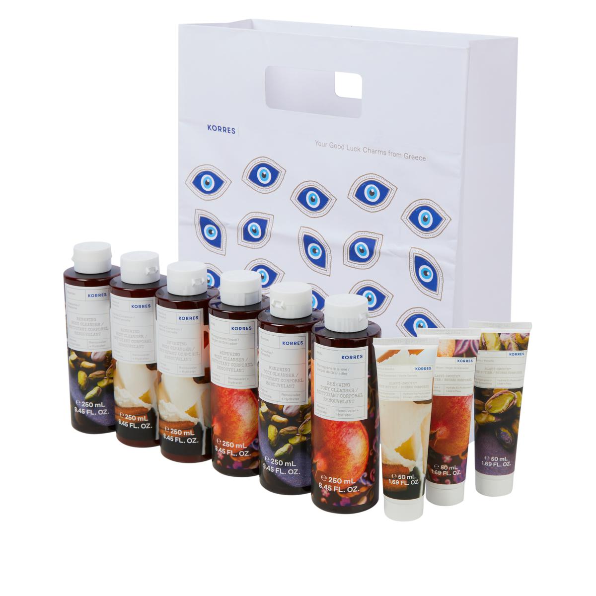 Korres 9piece Bath & Body Collection with Gift Bag 20825027 HSN