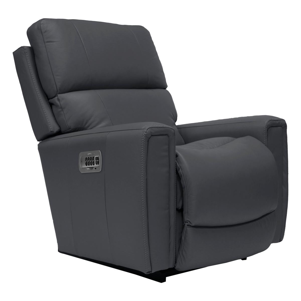 La Z Boy Apollo Leather Power Rocker Recliner w Headrest Lumbar