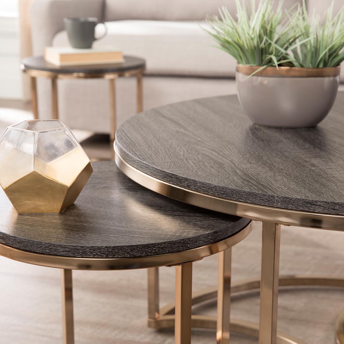 Champagne nest of tables discount