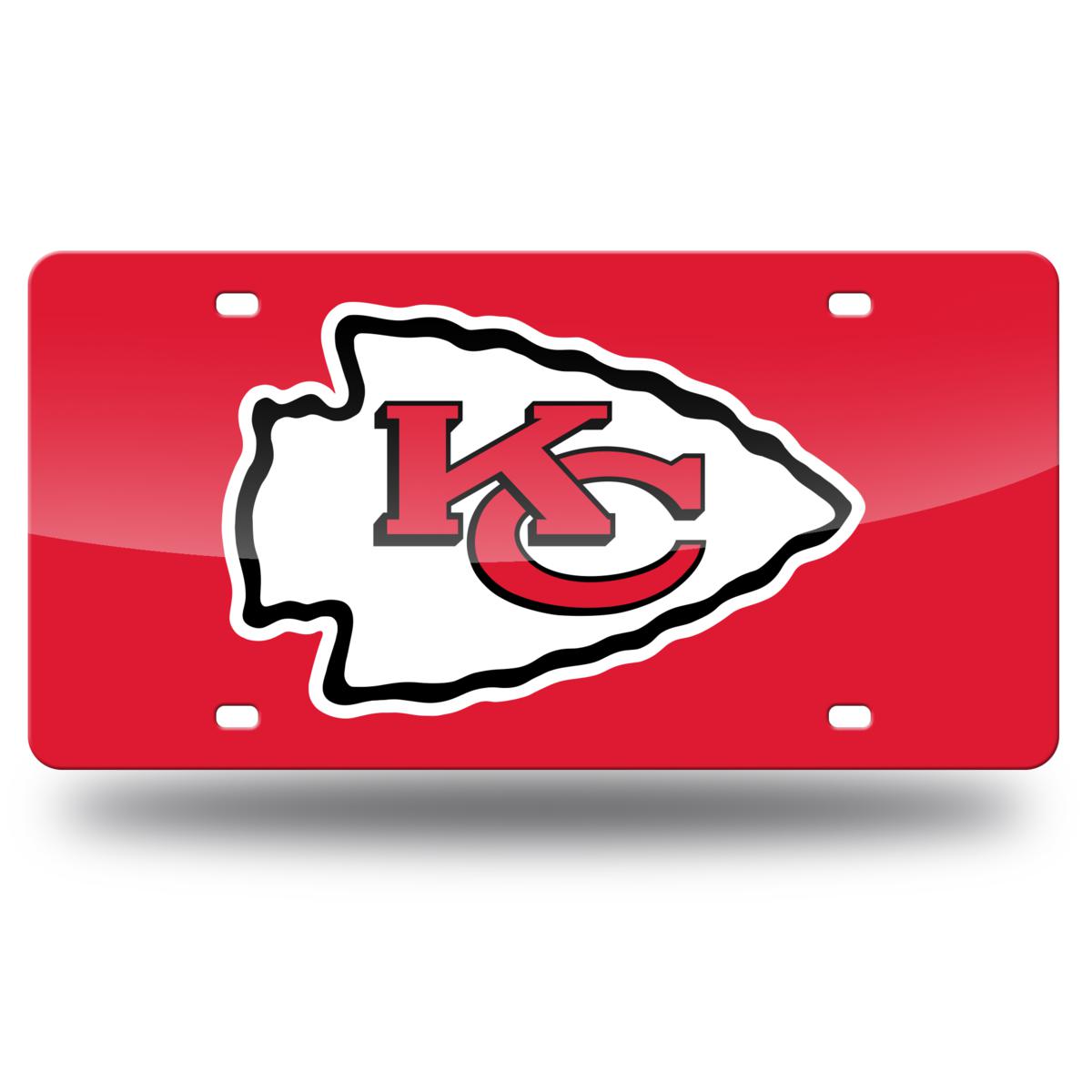 Fanmats Kansas City Chiefs License Plate Frame - Black