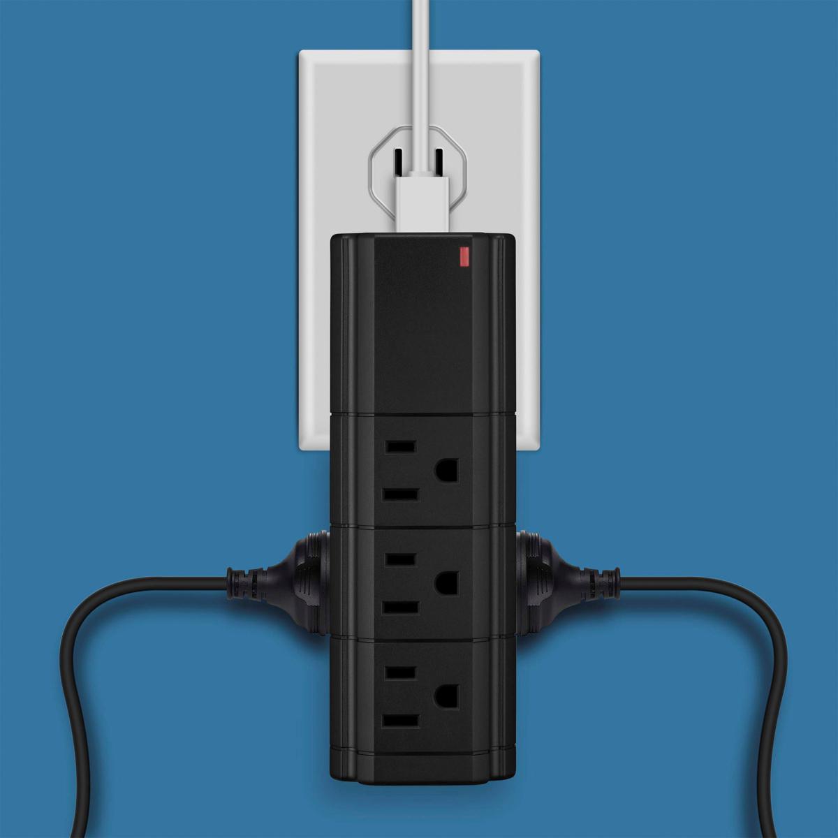 LAX Gadgets 2-pack 9 Outlet 2 USB Port Swivel Surge