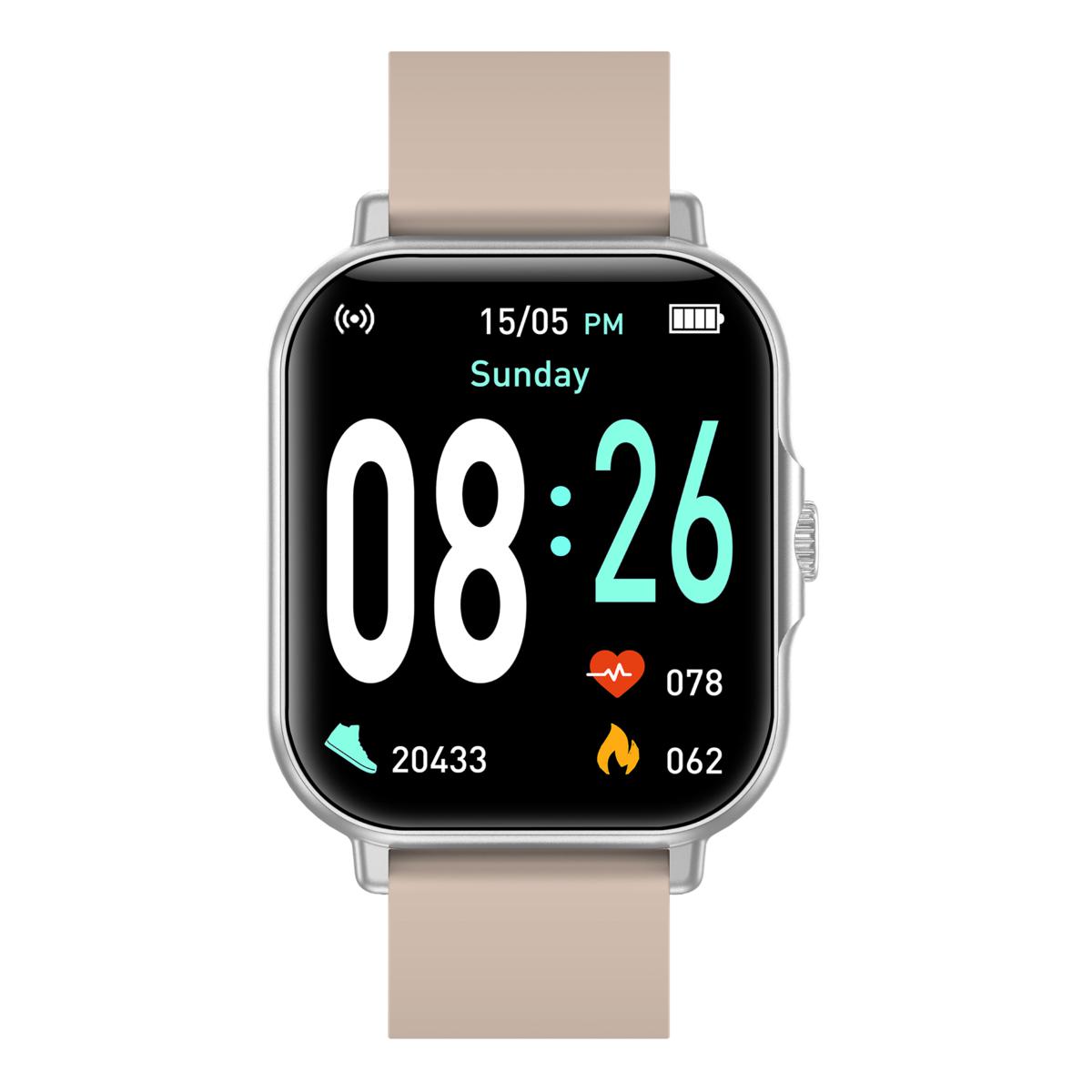 LetsFit E41 Silver Bluetooth Smart Watch with Extra Band | HSN
