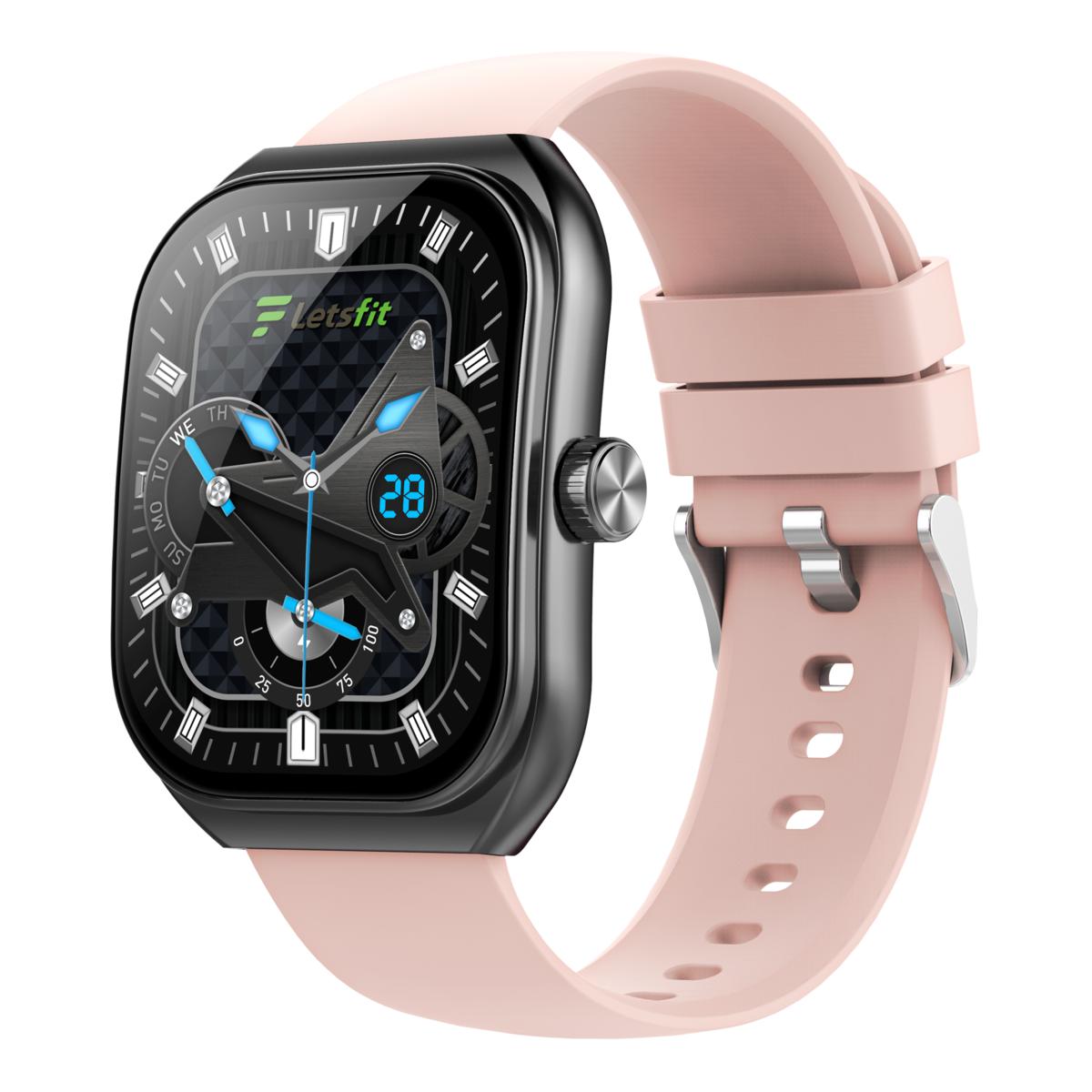 LetsFit E46 Smart Watch with Band and Charger Set of 2 - Black | HSN