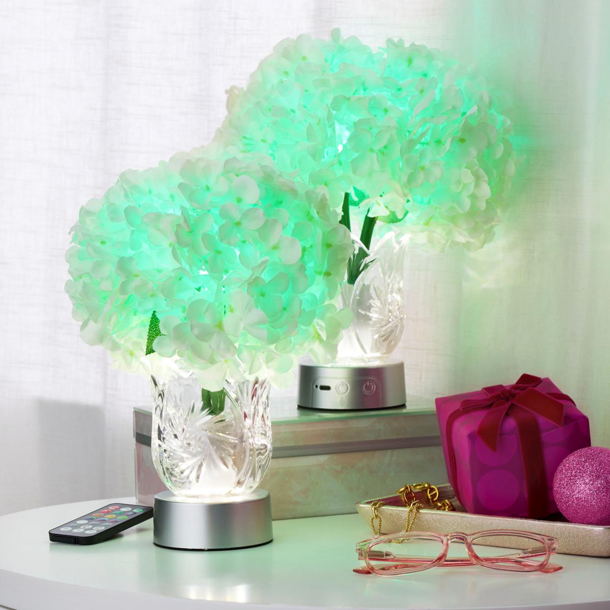 Living Glow Rechargeable LED Color Changing Flower Light - Set of 