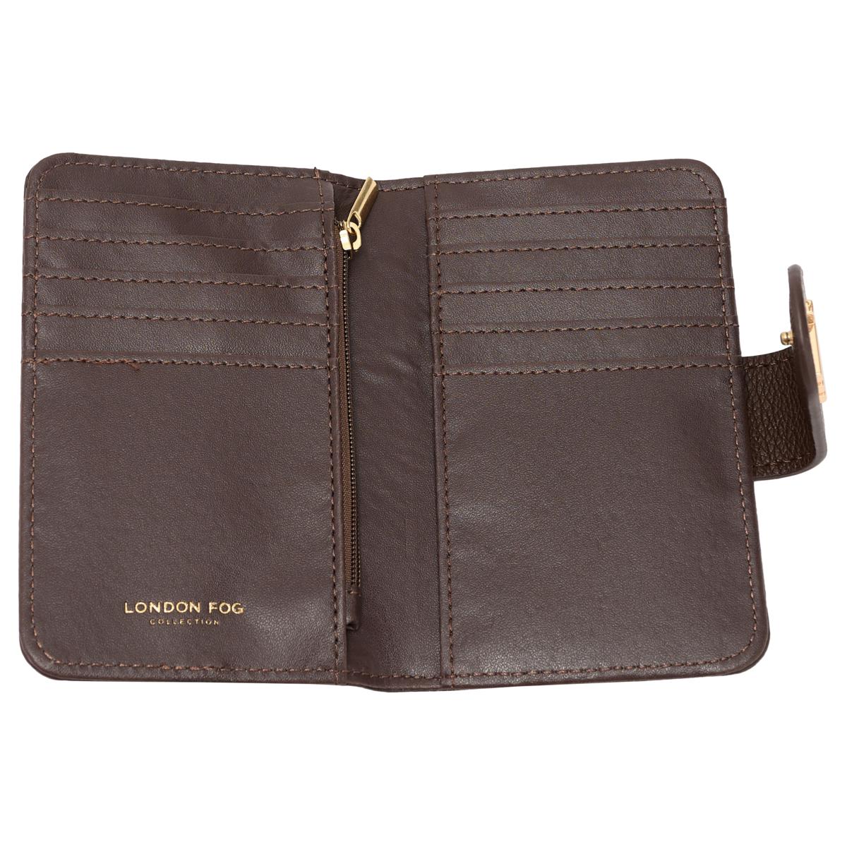London Fog Slim Pebble Snap Organizer Wallet | HSN