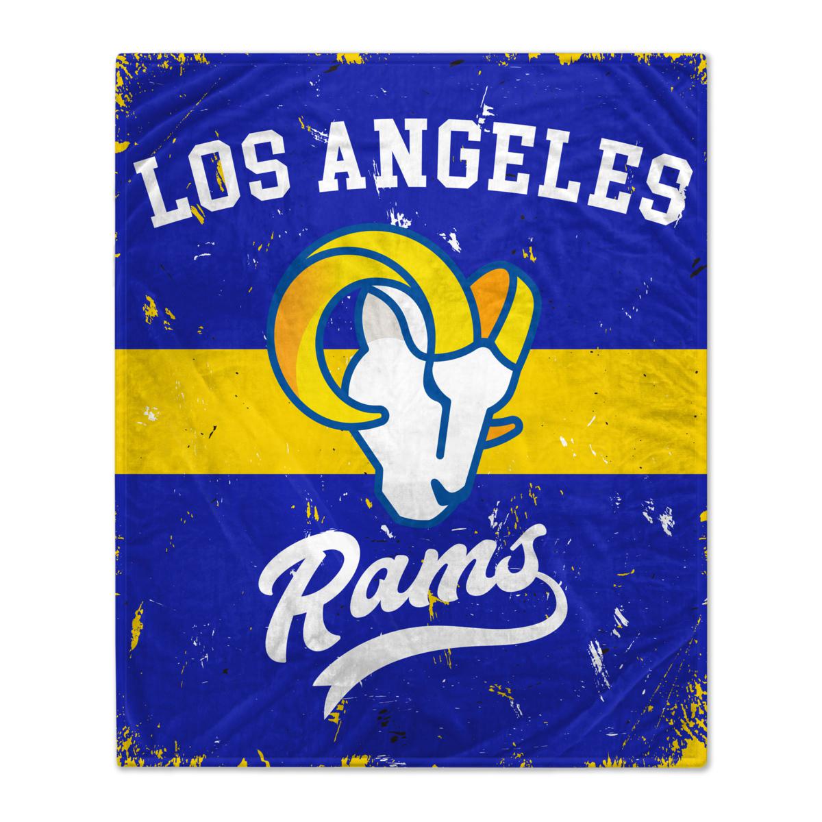 Nfl Los Angeles Rams Helmet Stripes Flannel Fleece Blanket : Target