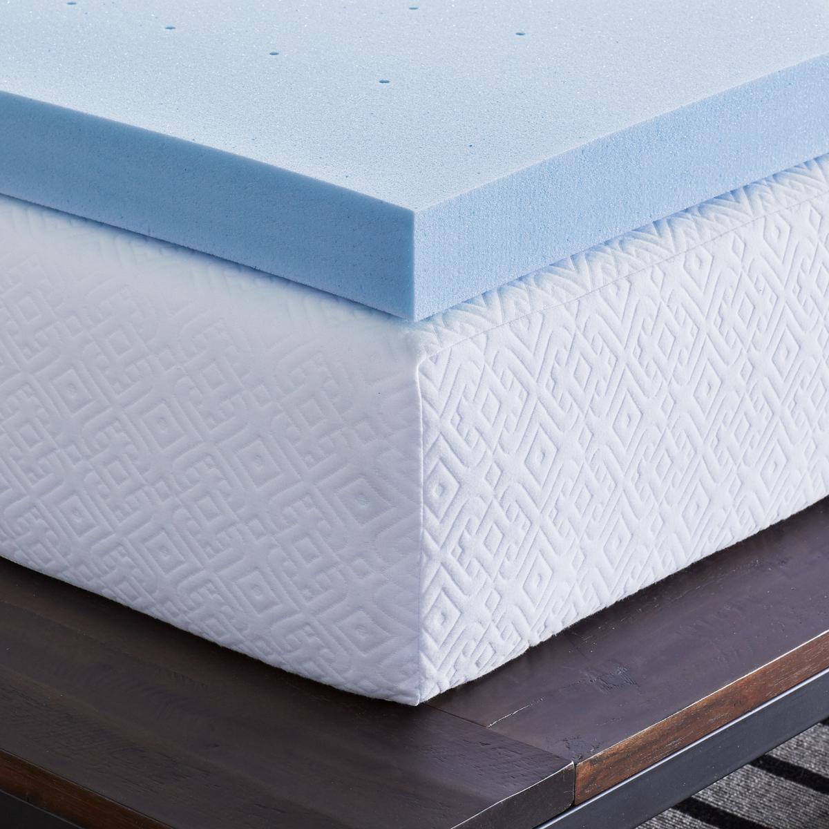 LUCID Comfort Collection 4-in D Memory Foam Queen Mattress Topper