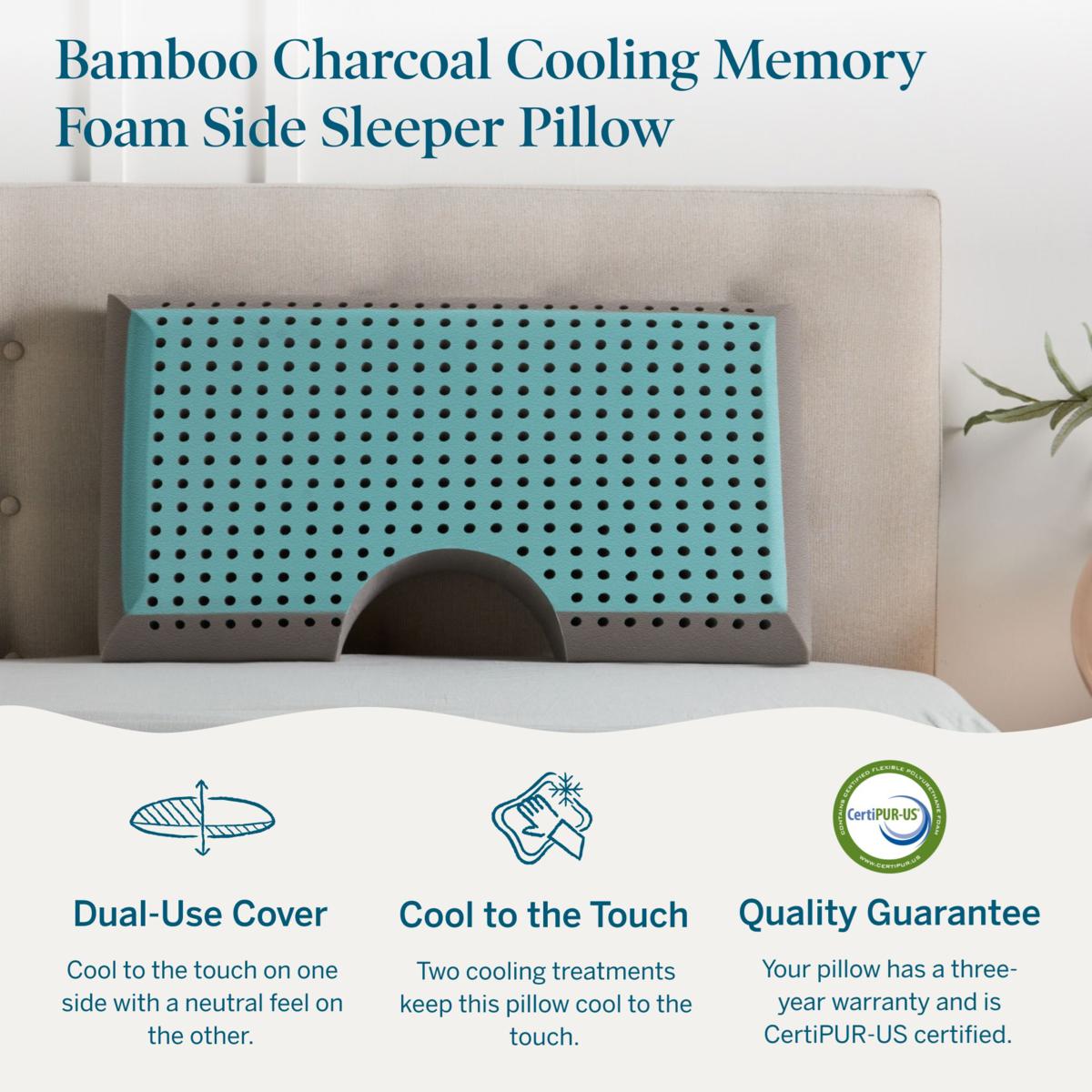 Bamboo pillow with cooling gel best sale