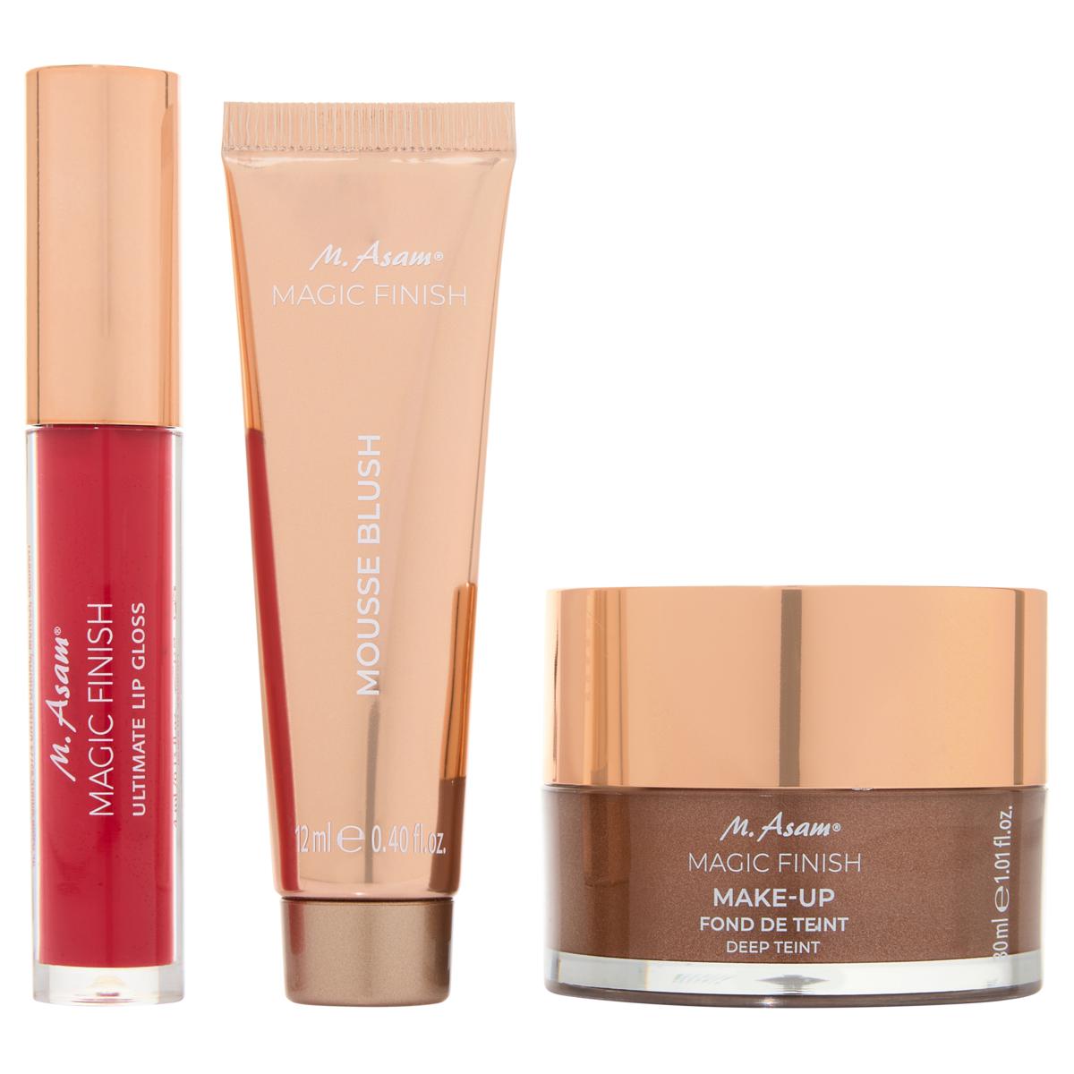 M. Asam Magic Finish Makeup Deep Teint, Blush and Lipgloss Set | HSN