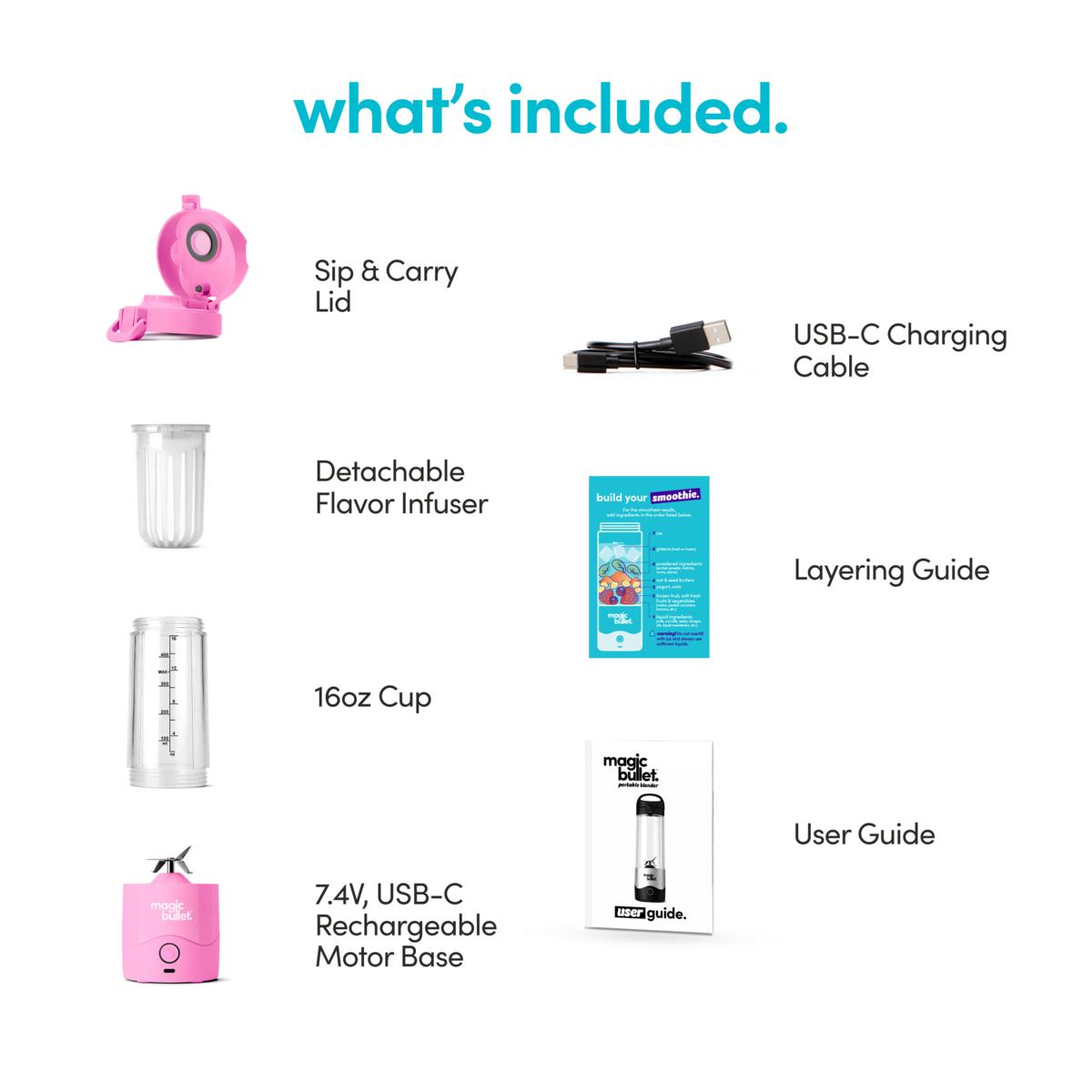 Magic Bullet Portable Blender - Flamingo Pink