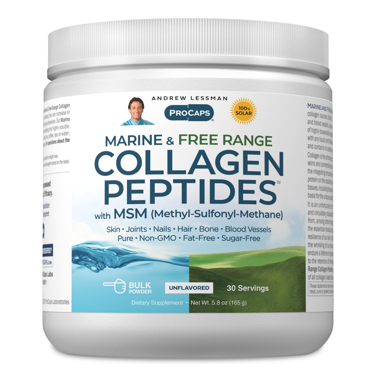 Marine and Free Range Collagen Peptides with MSM - 30 Servings