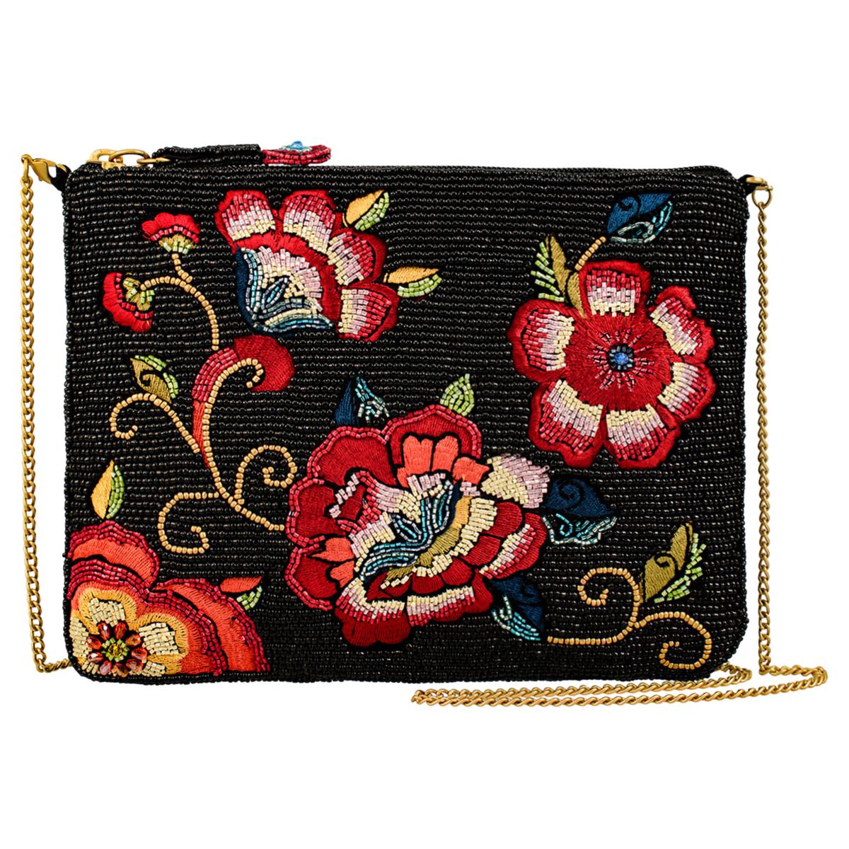 Mary Frances Hand-Beaded Mini Crossbody Handbag | HSN