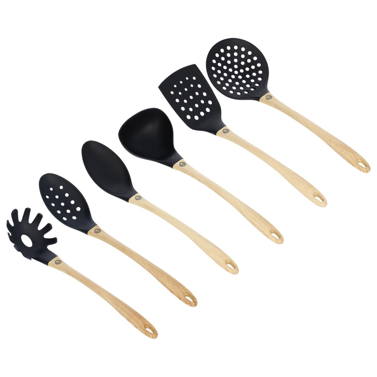 MasterChef Set of 6 Kitchen Utensils, Non Stick Heat Resistant