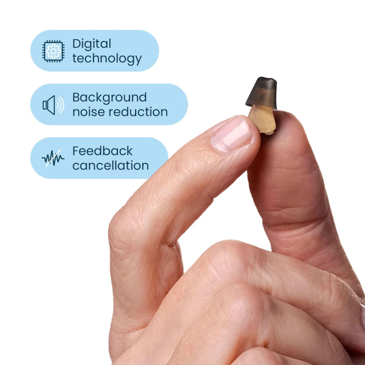 MDHearing NEO XS In-Ear OTC Hearing Aids and Care Bundle | HSN