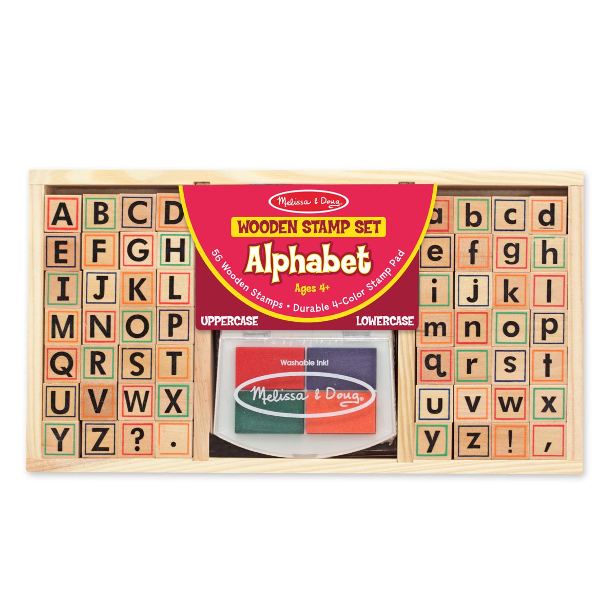 Melissa and Doug Wooden Classroom Stamp Set With 10 Stamps, 5