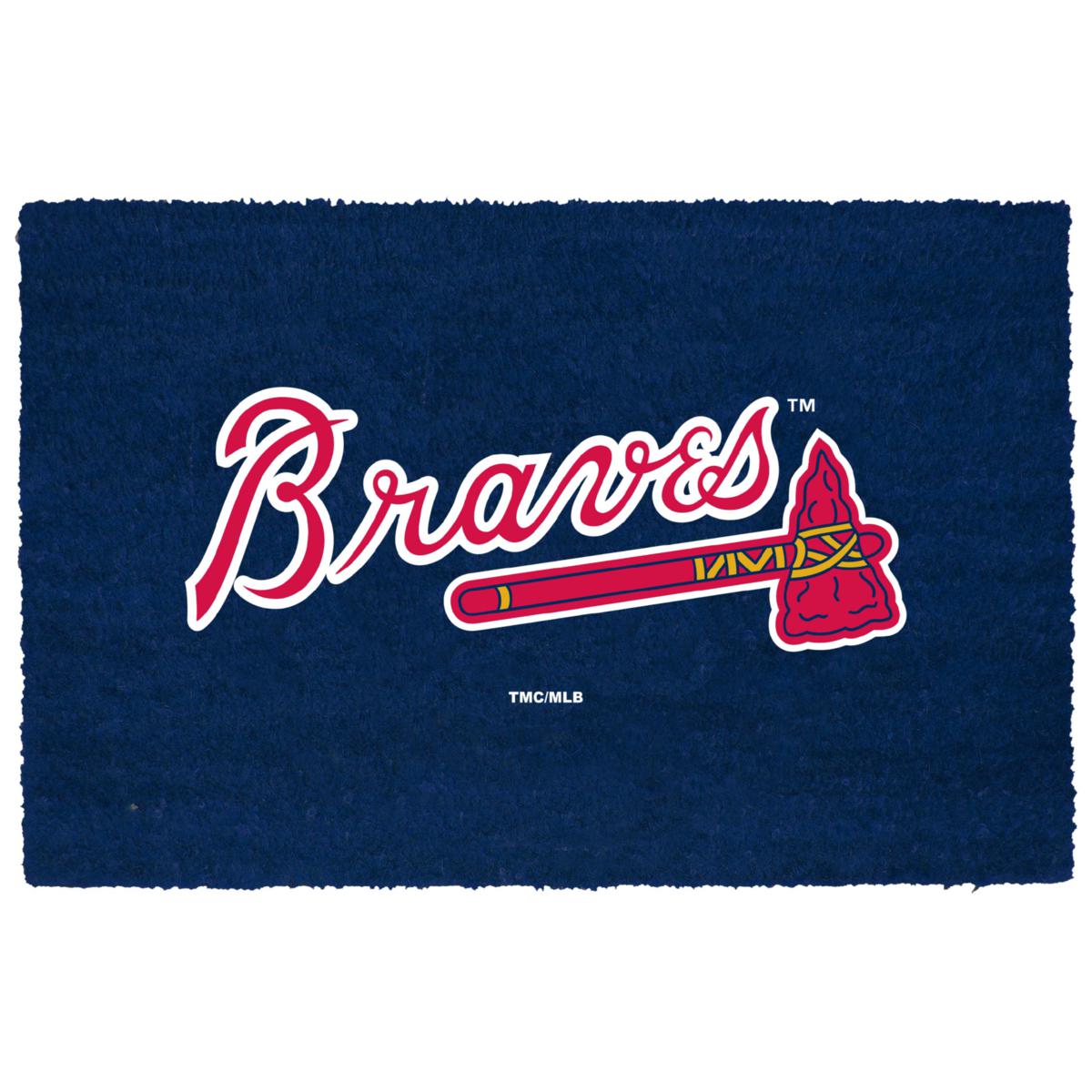 Memory Company Color Coir Fiber Doormat with Vinyl Backing Braves