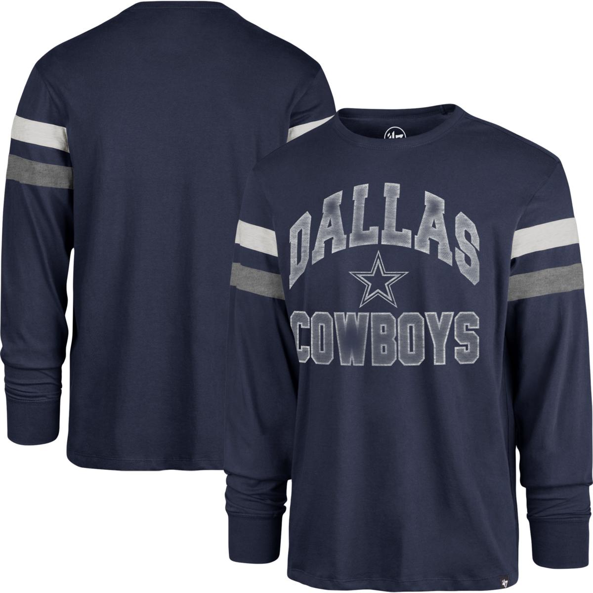 Men's '47 Navy Dallas Cowboys Irving Long Sleeve T-Shirt | HSN