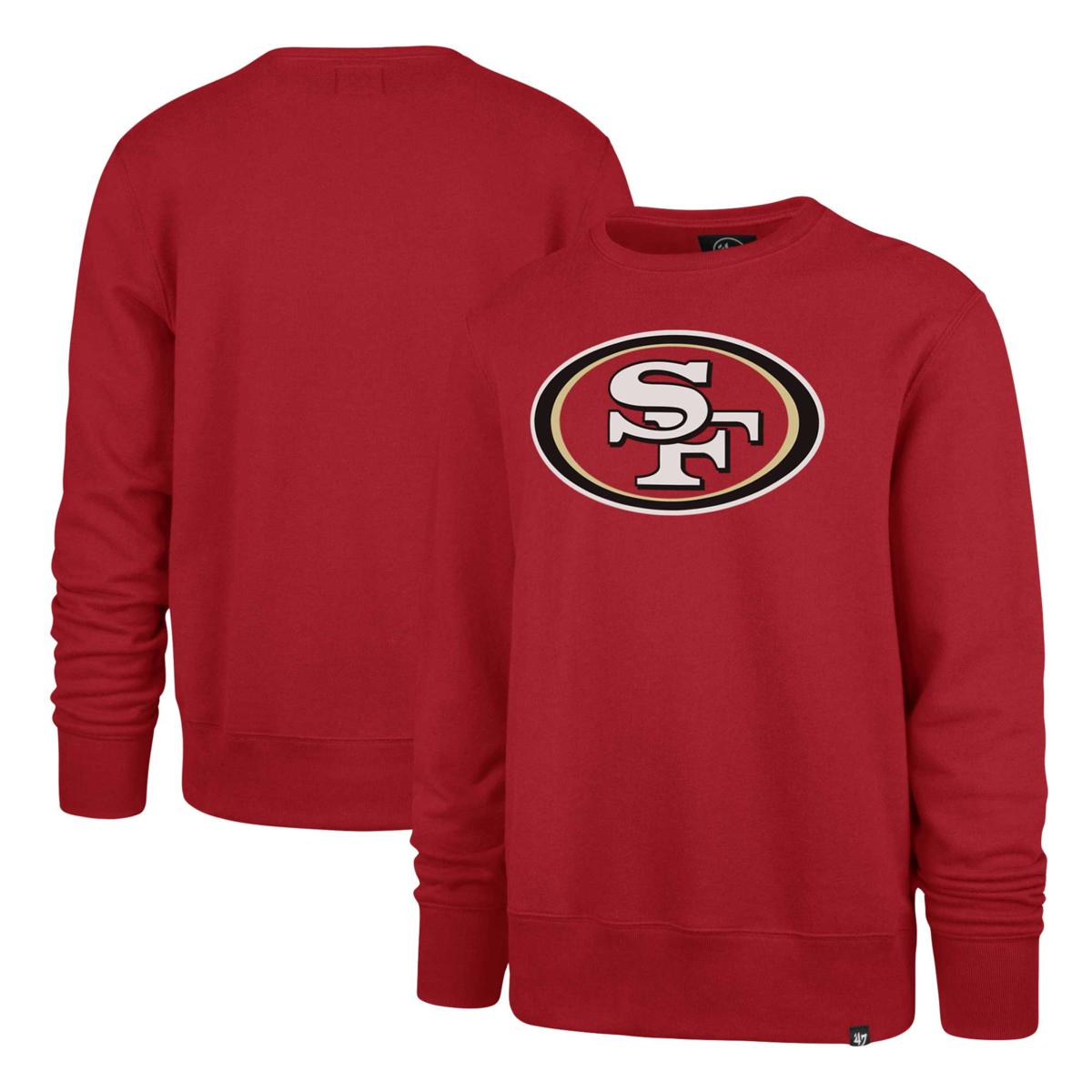 NFL Team Apparel Youth San Francisco 49ers Scoreboard Grey Pullover Hoodie