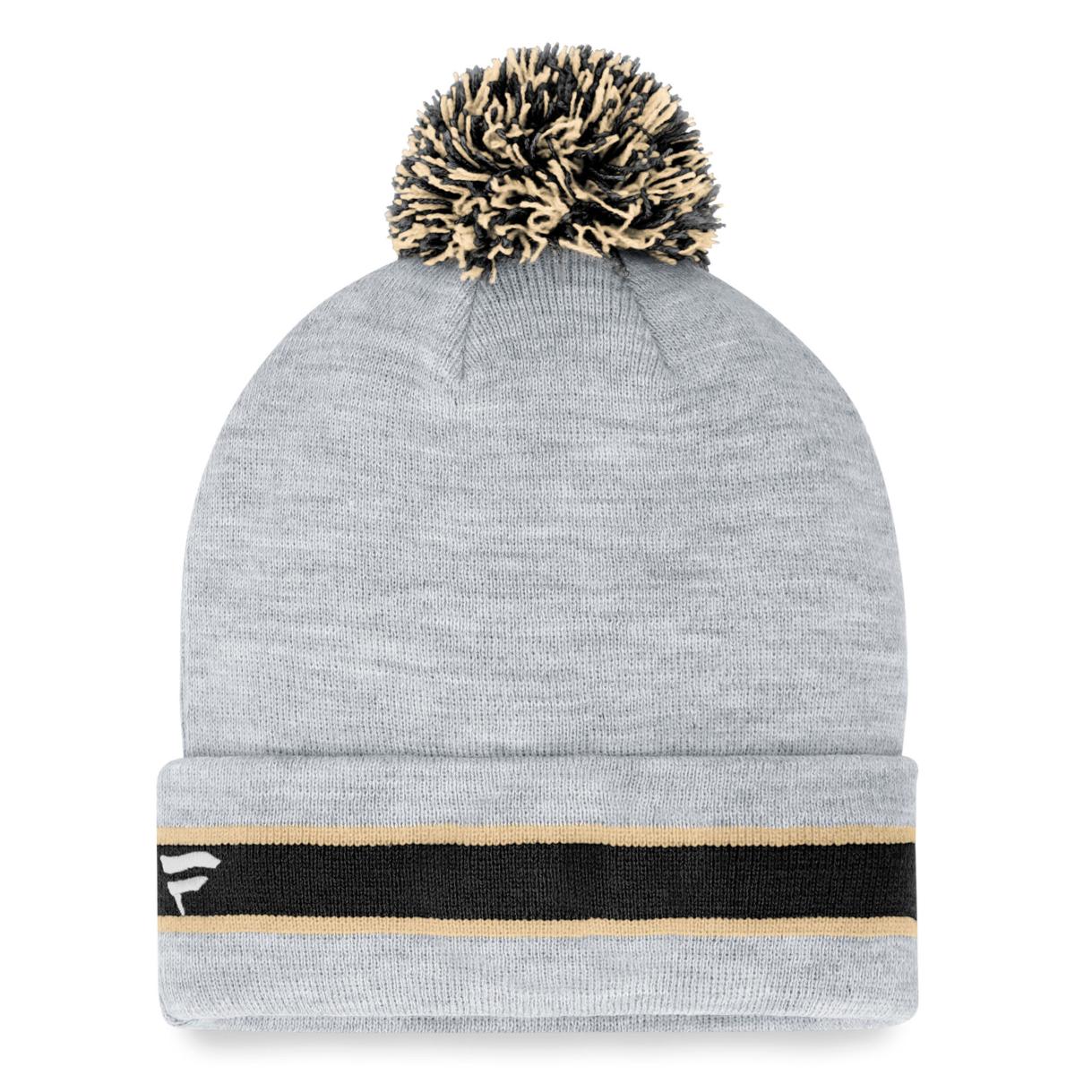 Men's Fanatics Branded Black New Orleans Saints Defender Cuffed Knit Hat with Pom