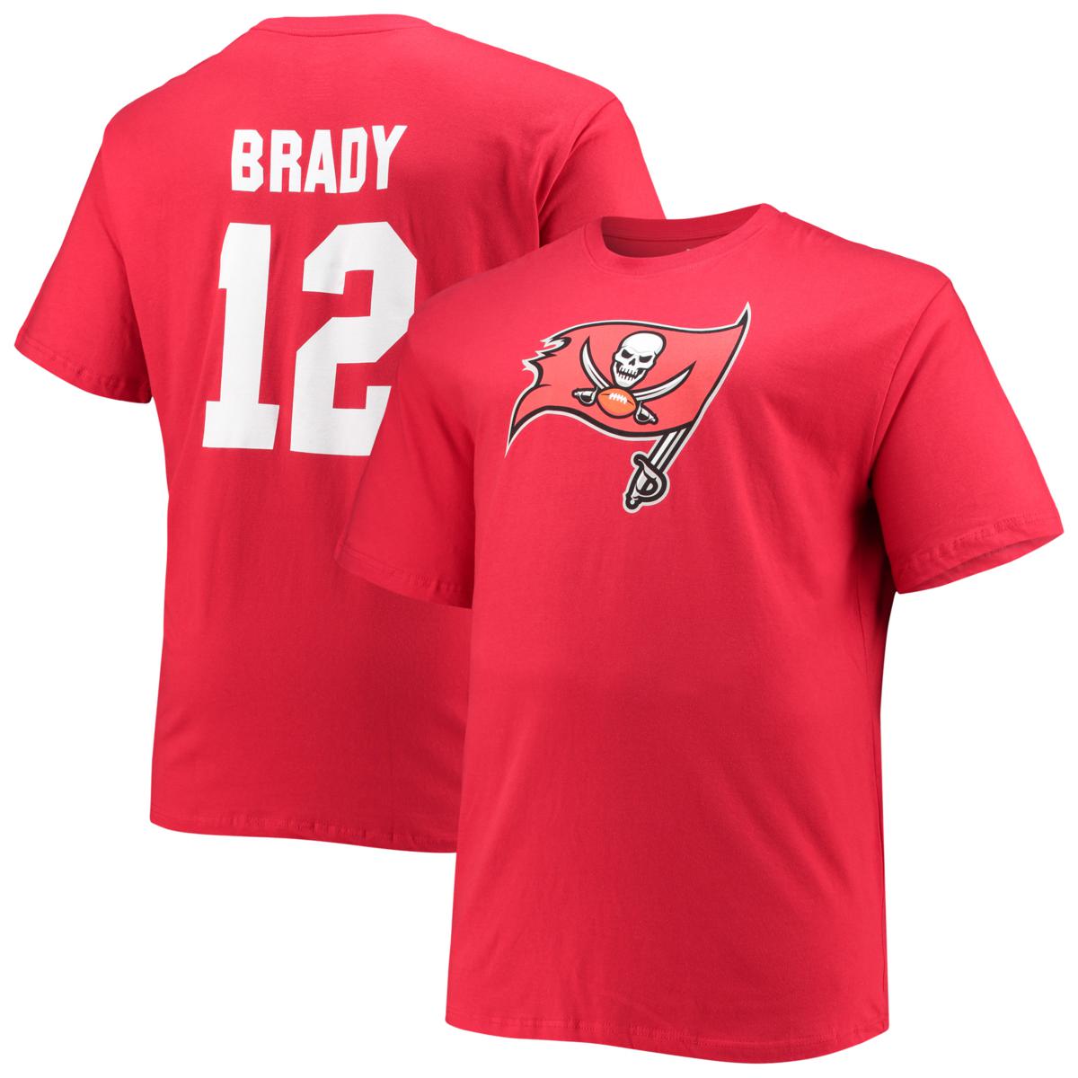 Men s Fanatics Branded Tom Brady Red Tampa Bay Buccaneers Big