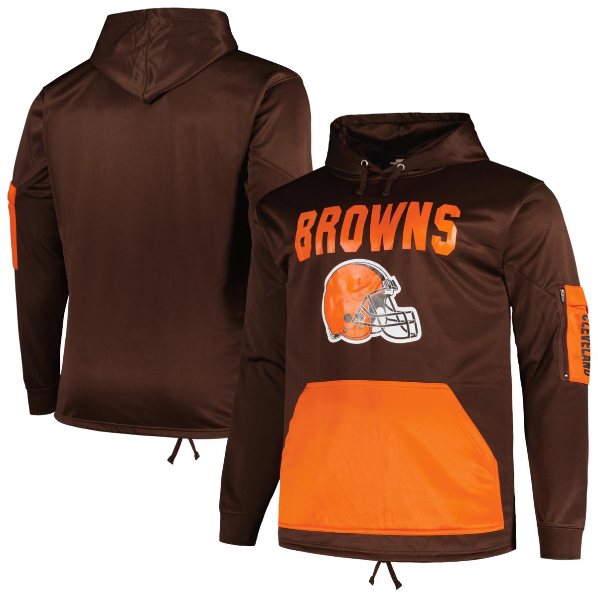 Men s Fanatics Brown Cleveland Browns Big Tall Pullover Hoodie