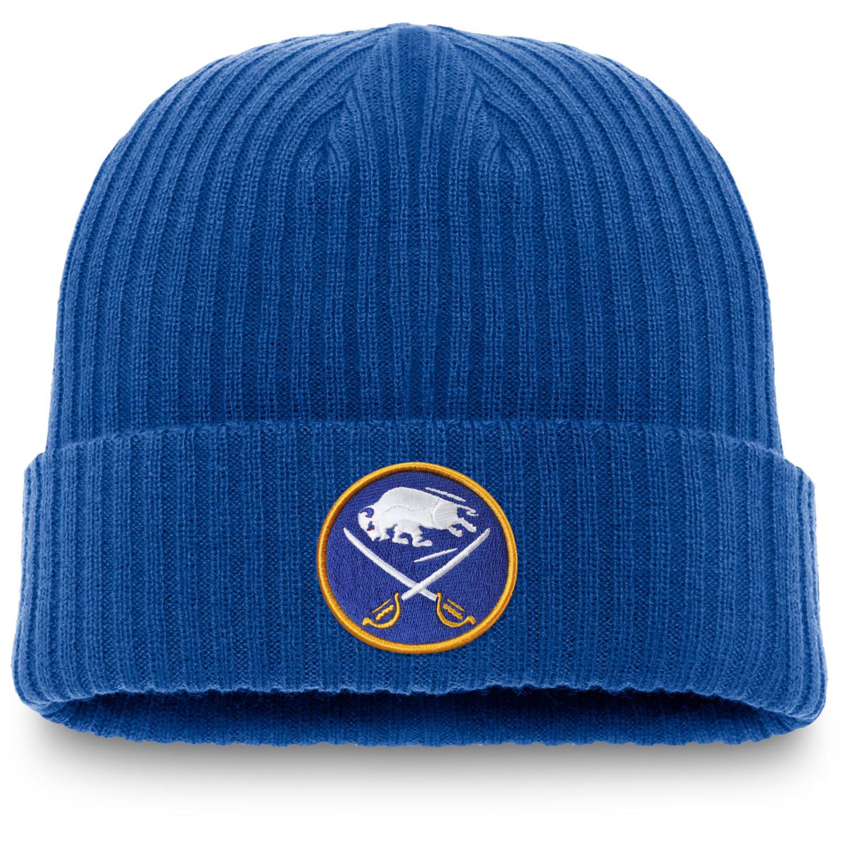 Men's Fanatics Royal Buffalo Sabres Core Primary Logo Cuffed Knit Hat ...