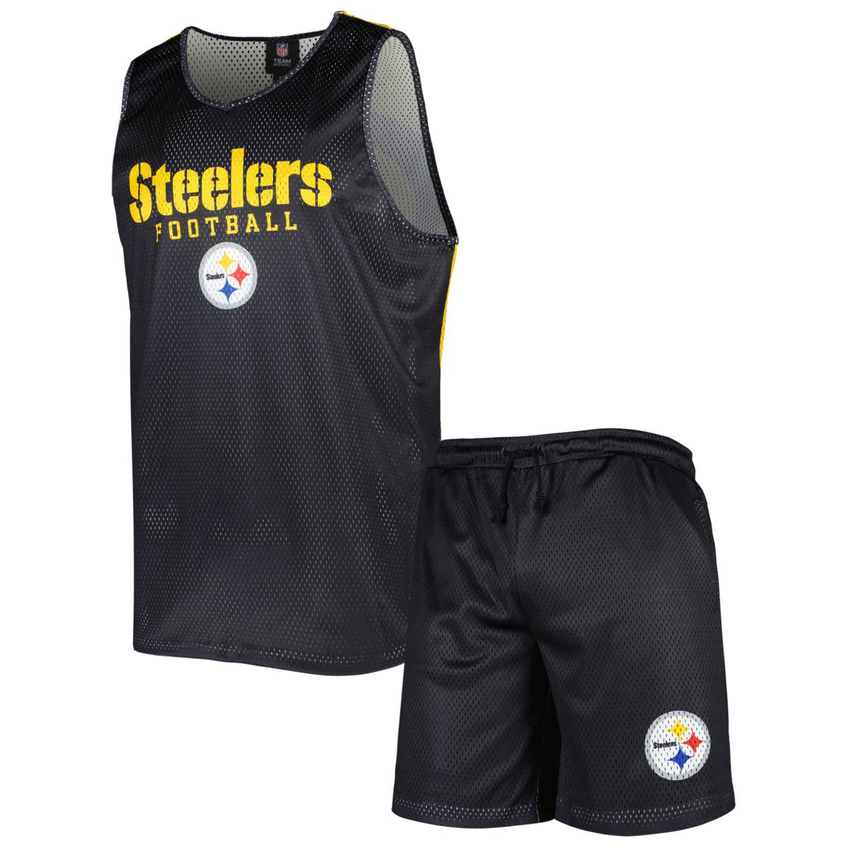 Pittsburgh Steelers Men's M Sleeveless T Shirt Tank Top NFL Team Apparel  Gray