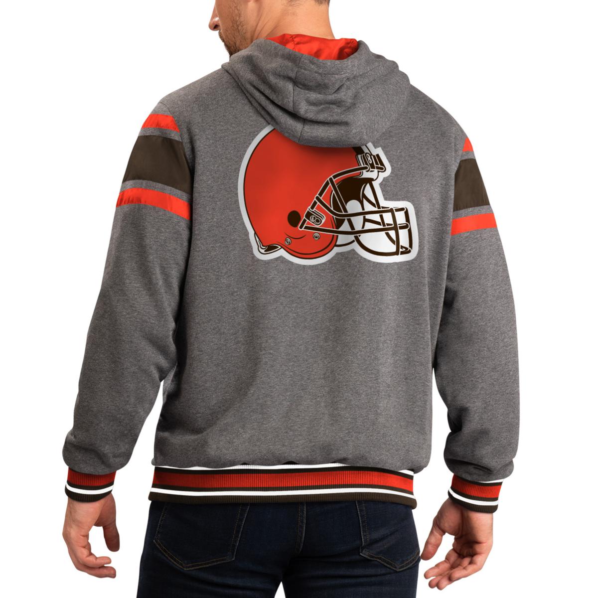 【極美品✨】NFL　CLEVELAND BROWNS　オーバーパーカー　グレー Men's G-III Sports by Carl Banks Brown/Gray Cleveland Browns