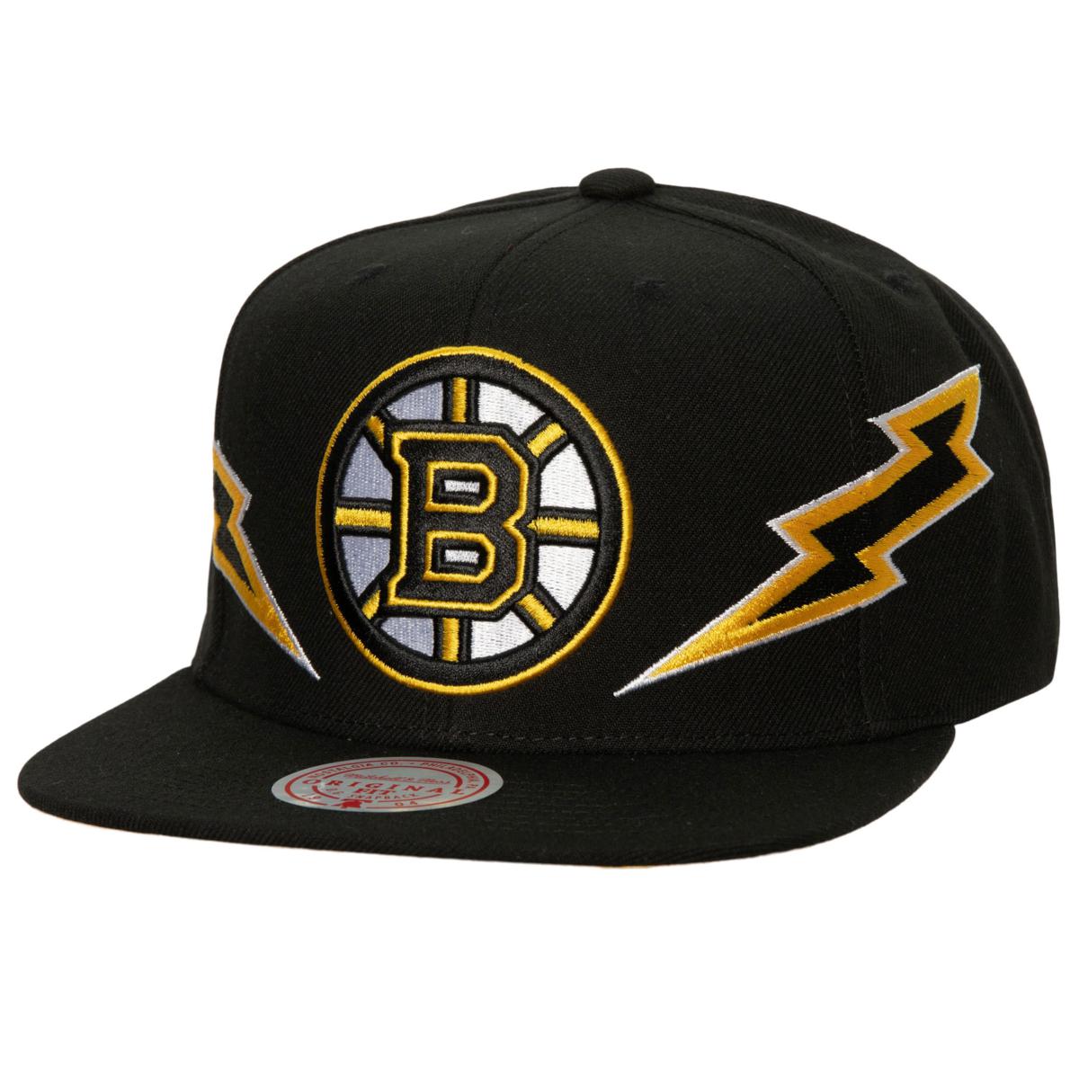 Men's Mitchell & Ness Black Boston Bruins Double Trouble Lightning ...