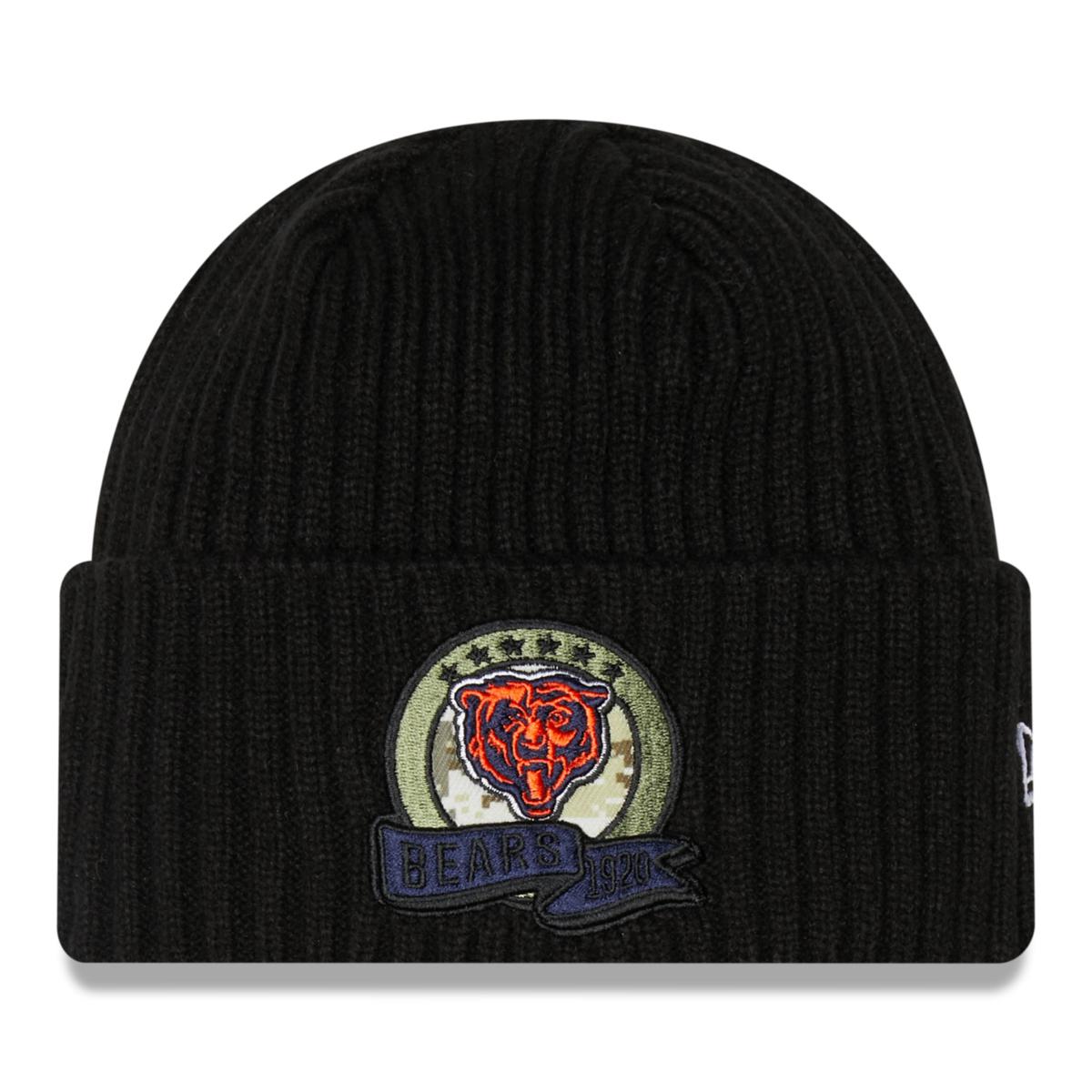 New Era Black Chicago Bears 2022 Salute to Service Knit Hat