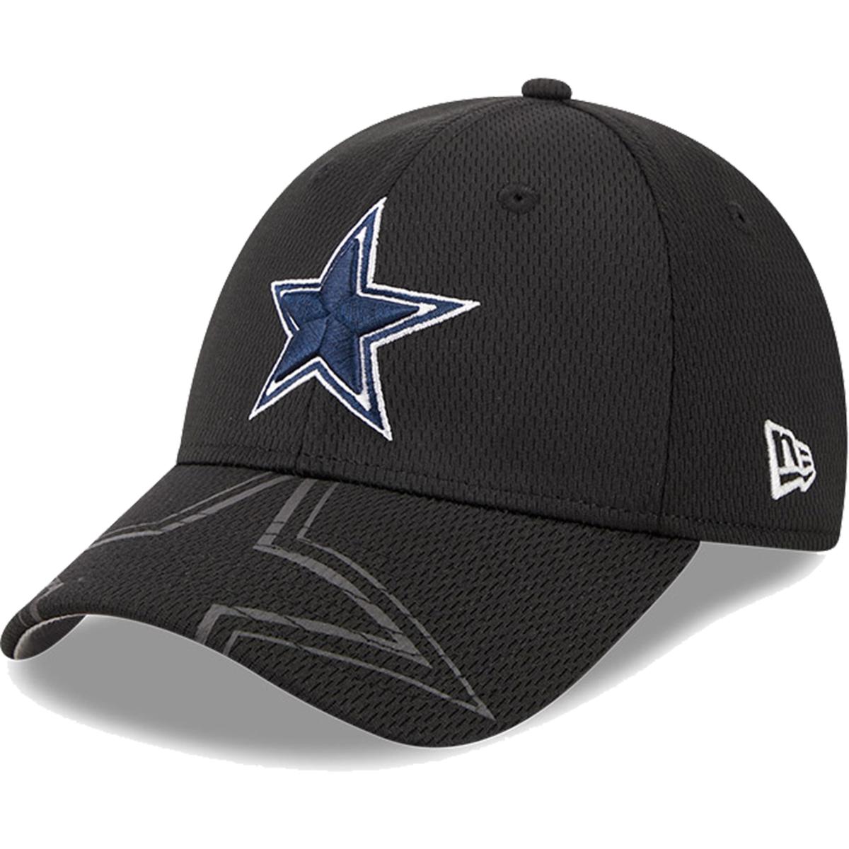 Men's New Era Black Dallas Cowboys Top Visor 9FORTY Adjustable Hat ...