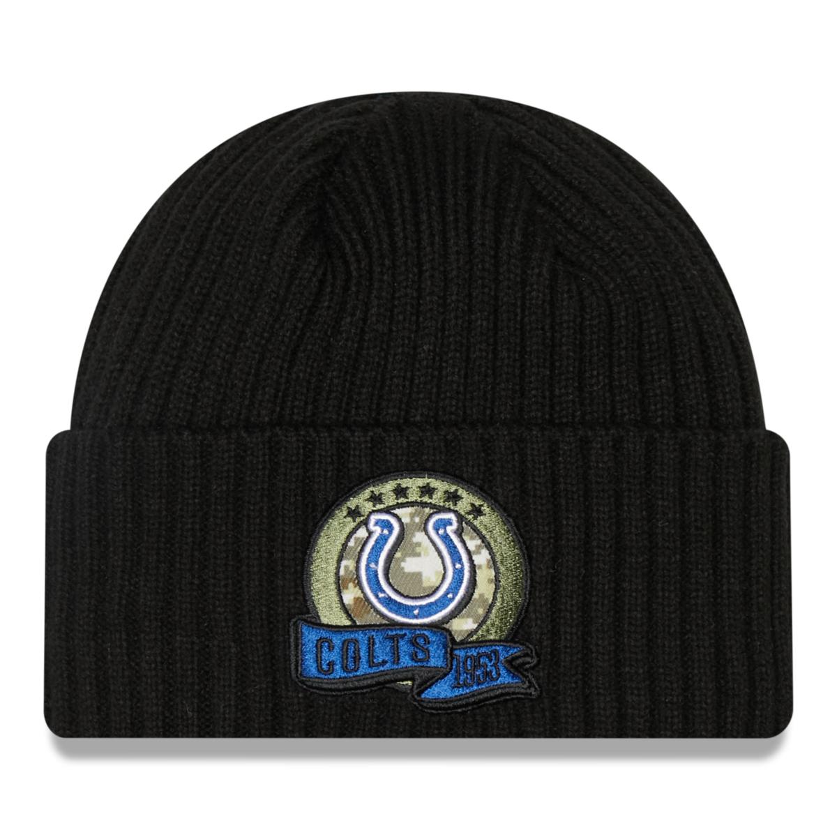 New Era Black Indianapolis Colts 2022 Salute to Service Knit Hat