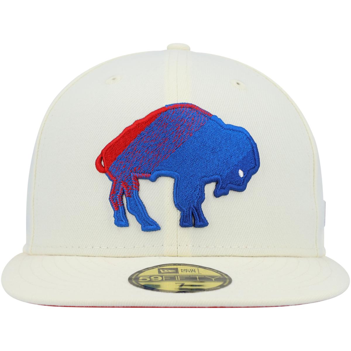 Men's New Era Cream Buffalo Bills Chrome Color Dim 59FIFTY Fitted