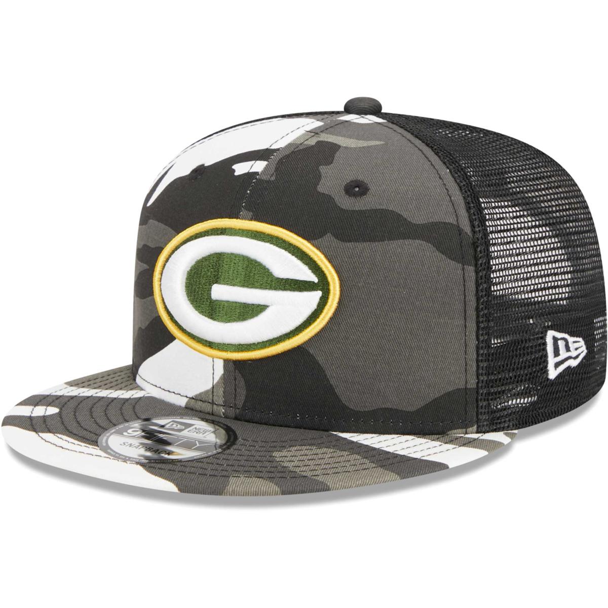 Green Bay Packers New Era Throwback Main Trucker 9FIFTY Snapback Hat - Black