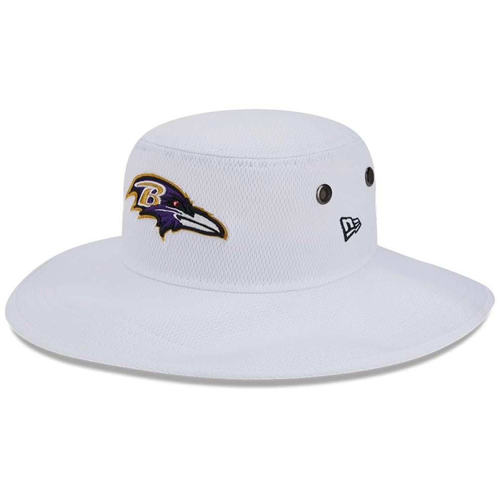 Men's New Era White Baltimore Ravens 2023 NFL Training Camp Panama Bucket Hat | HSN