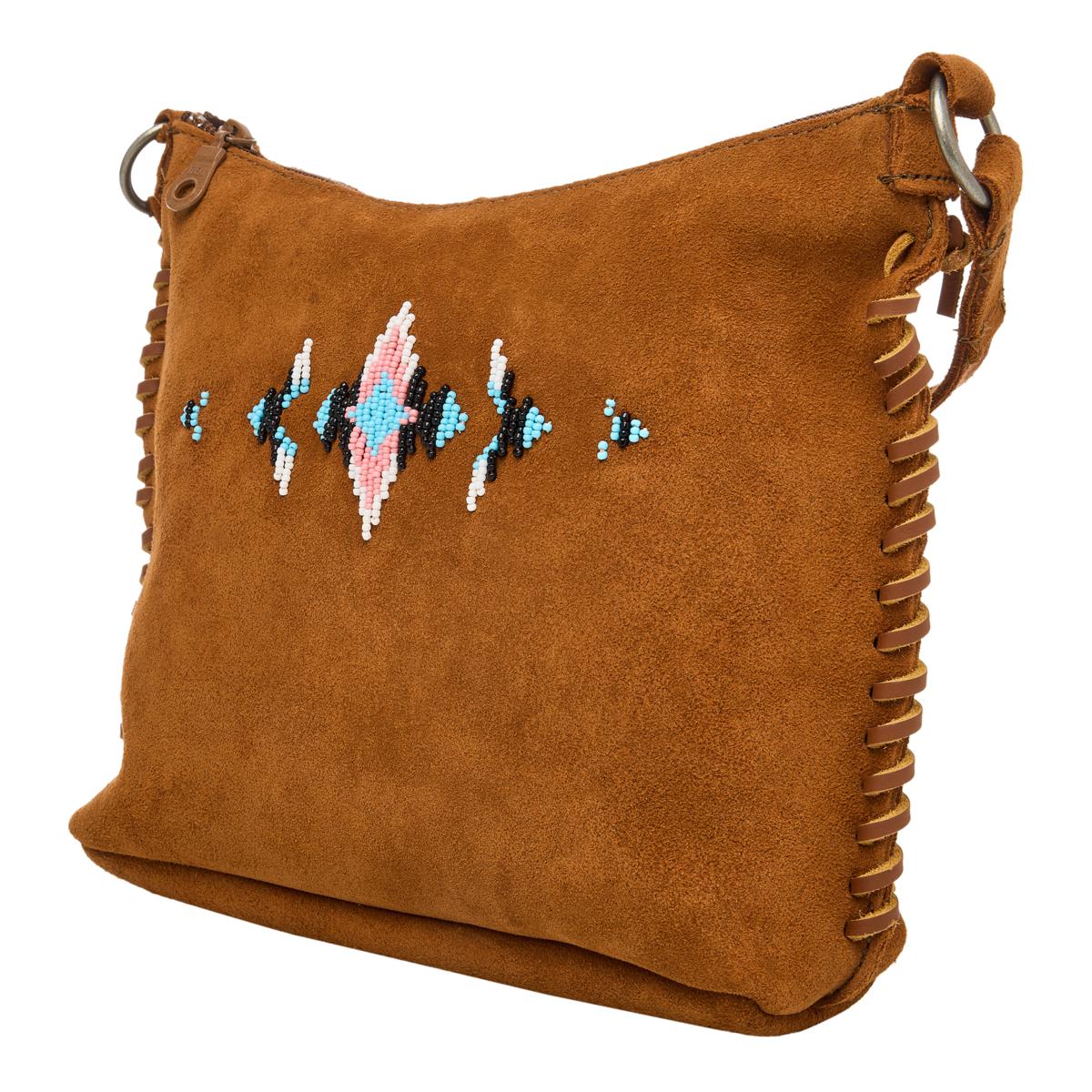 Minnetonka Nizhoni Hand-Beaded Suede Handbag | HSN