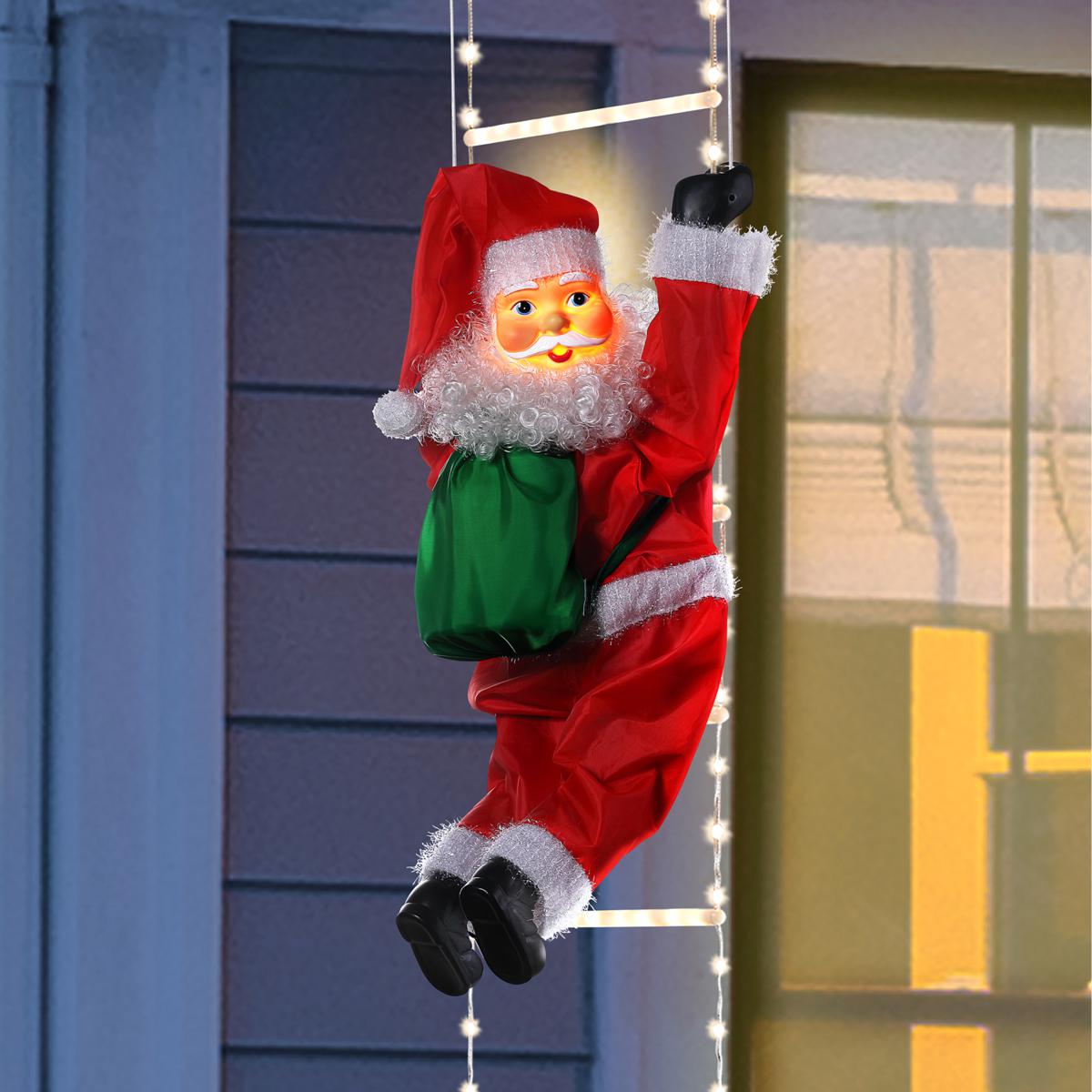 Mr. Christmas 11' Rope Ladder Climbing Santa | HSN