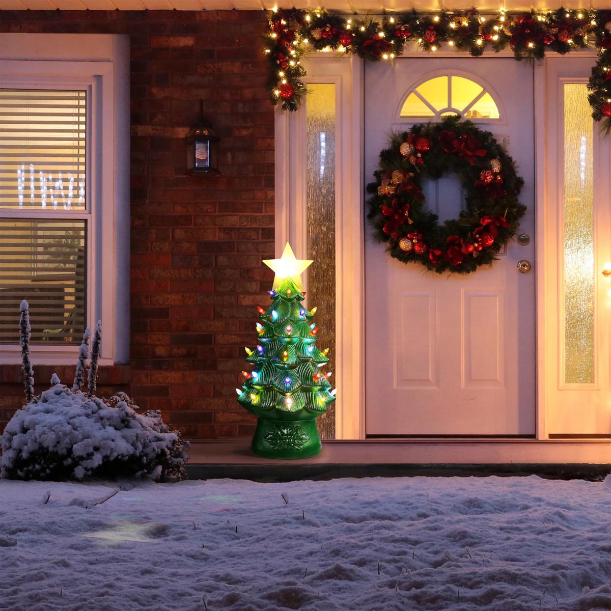 Mr. Christmas 40 Tall Blow Mold Glowing Star Tree | HSN