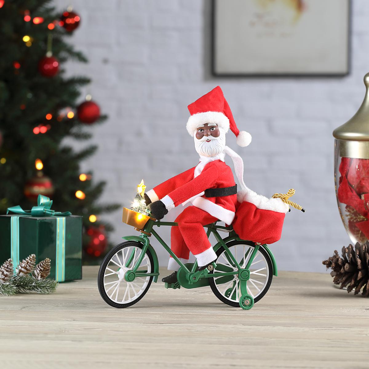 Mr. Christmas Animated Motorcycling factory Santa, 20