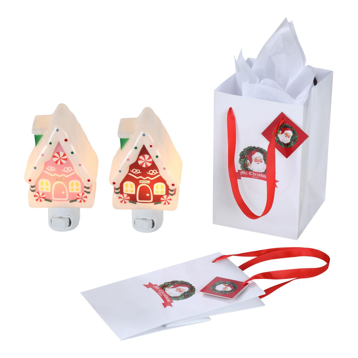 Mr. Christmas Set of 2 Gingerbread Nightlights | HSN