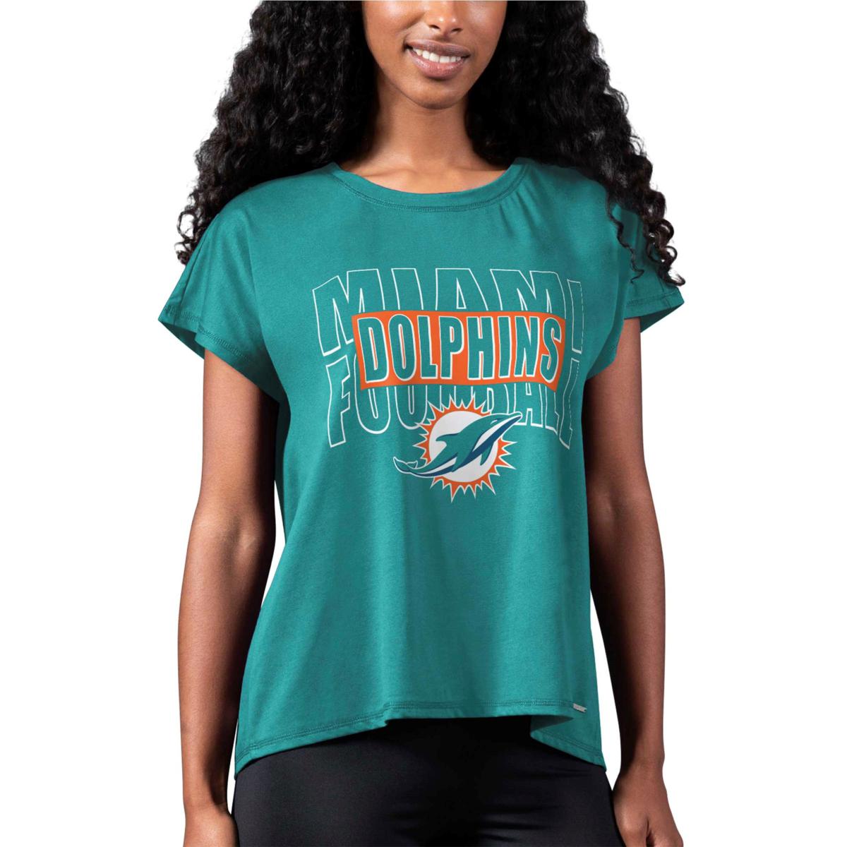 MSX by Michael Strahan for NFL Women's Abigail Back Slit Tee - Dolphins ...