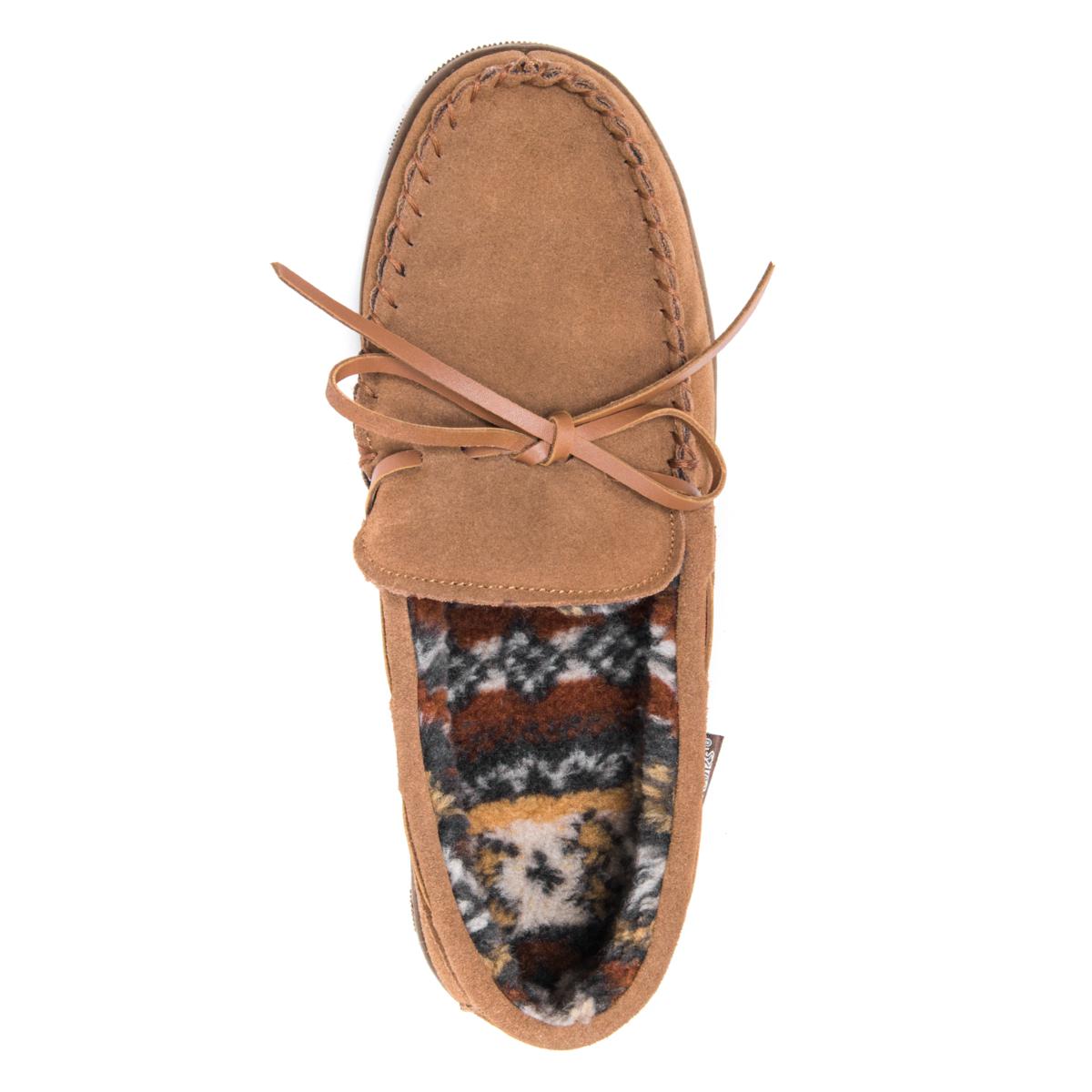 MUK LUKS Men's Paul Printed Berber Suede Moccasin 20247498 HSN