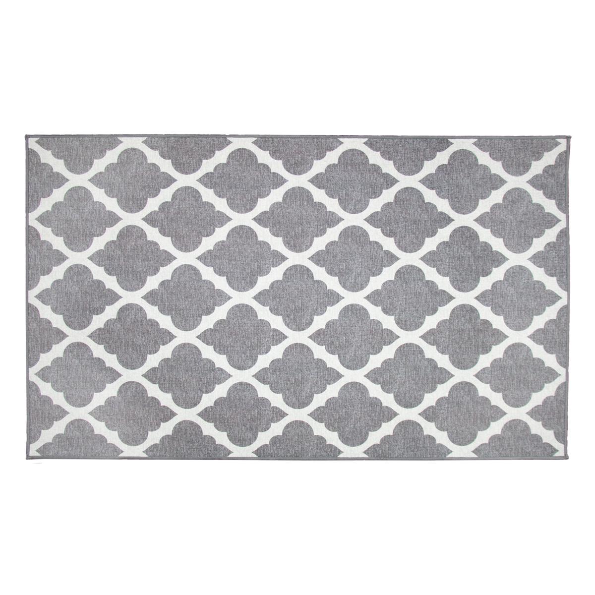 Washable Rugs 3'X5', Cotton Woven Black and White Outdoor Rug