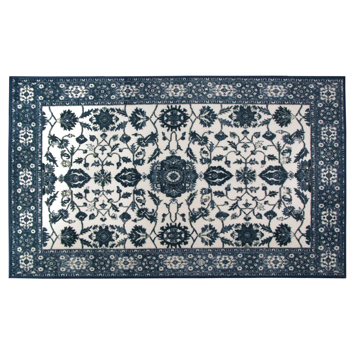 1pc Ultra-Thin Washable Print Kitchen Rug with Anti Slip Backing