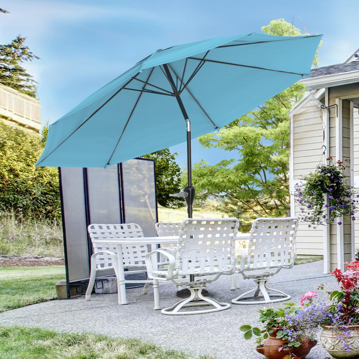 Nature Spring 10' Patio Umbrella w/ Auto Tilt & Easy Crank